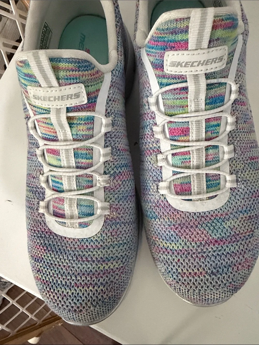 Skechers Women's Multicolor Knit Slip-On Athletic Sneakers